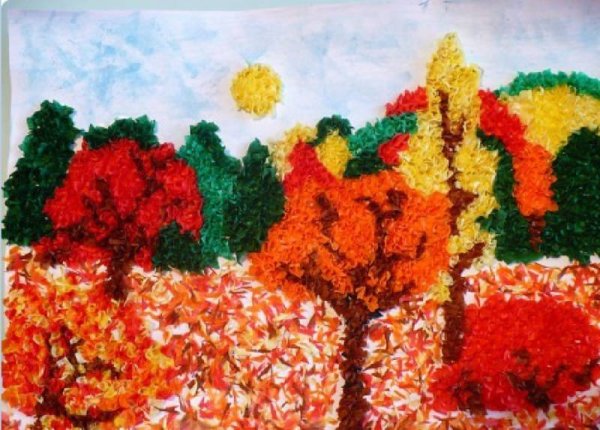 Техника тычкование из гофрированной бумаги