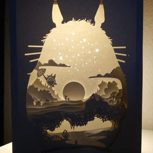 Лайтбокс Тоторо развертка