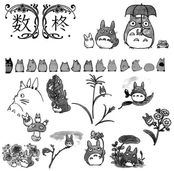 Эскизы татуировок аниме Хаяо Миядзаки