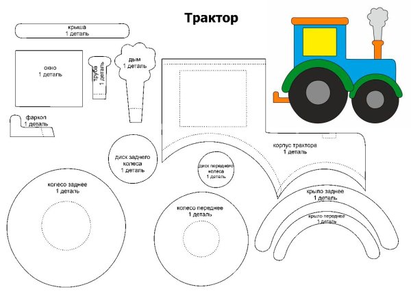 Лекало машинки из фетра