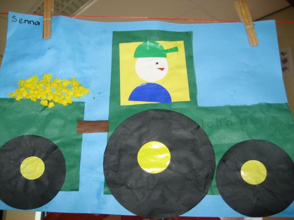 Аппликация трактор в старшей группе