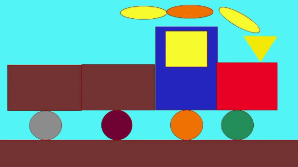 Автомобиль из геометрических фигур