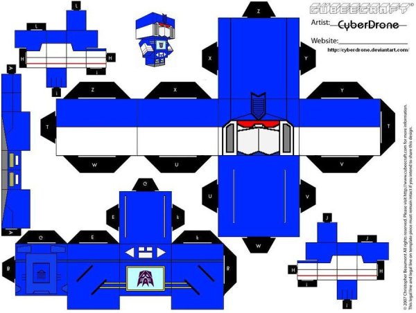 Роботы трансформеры из бумаги