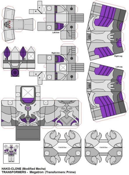 Трансформеры паперкрафт Оптимус Прайм