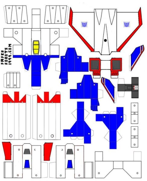 Робот трансформер из бумаги Оптимус Прайм