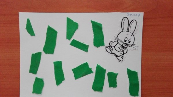 Заяц на травке