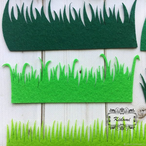 Травка из бумаги для аппликации