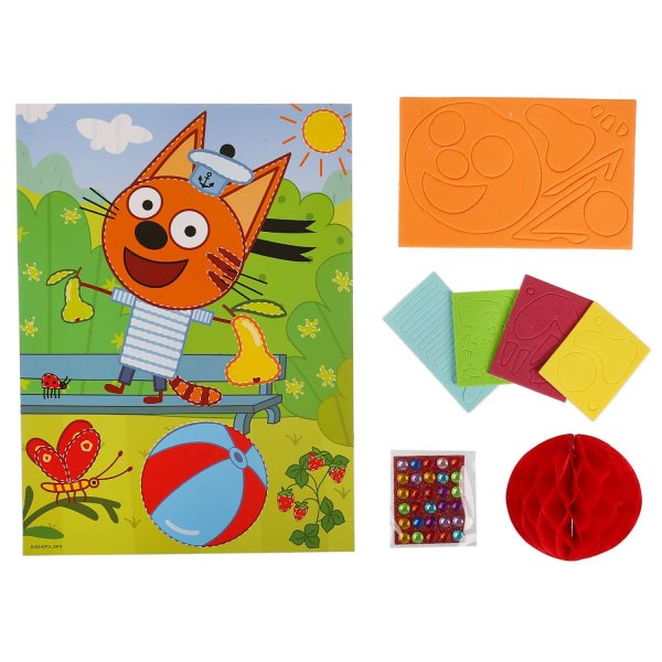 Аппликации для детей три кота