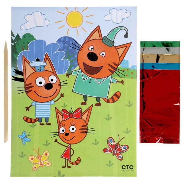 Аппликация на тему три кота