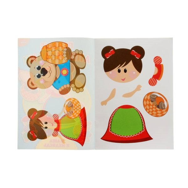 Аппликация Маша и медведь