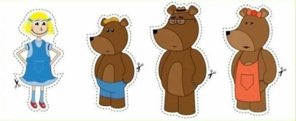 Три медведя иллюстрации