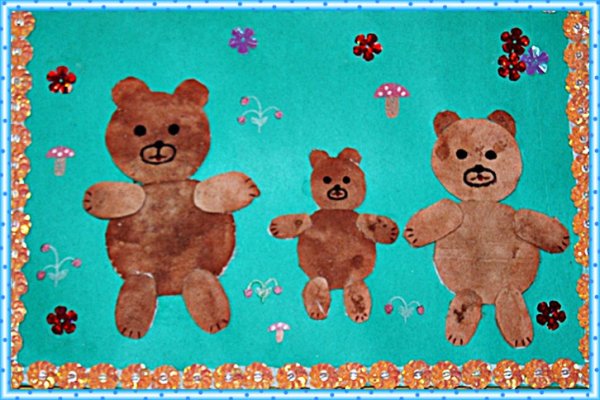 Медведь из ватных дисков