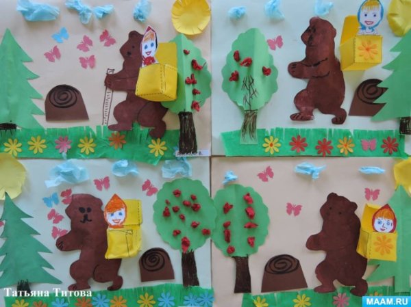 Аппликация по сказкам во второй младшей группе