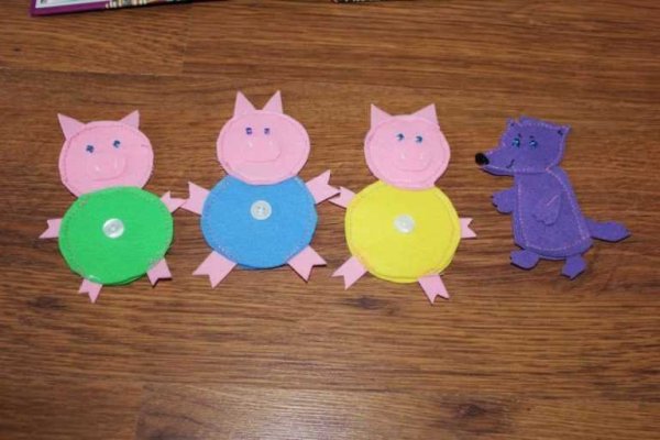 Три поросенка поделка из бумаги