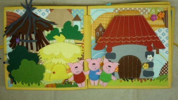 Книжка домик три поросенка