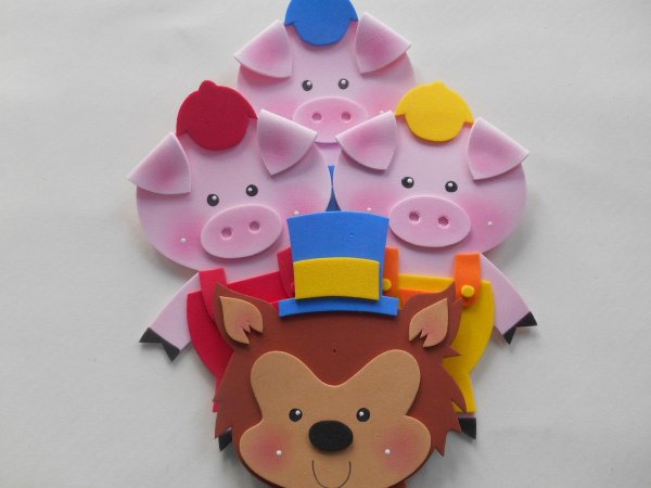 Поделка три поросенка