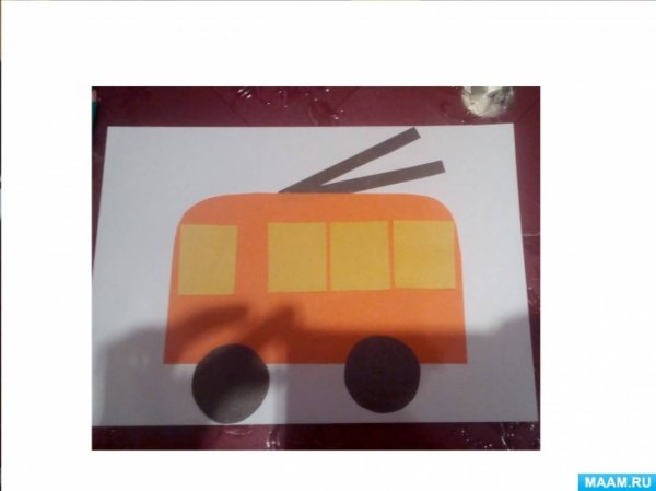 Аппликация автобус в старшей группе