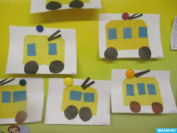 Аппликация на тему транспорт