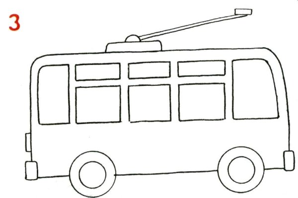 Раскраска троллейбус