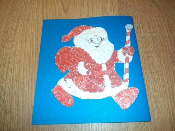 Аппликация деду Морозу на новый год