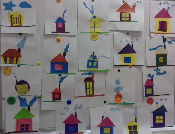 Рисование домика в средней группе