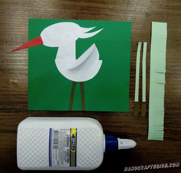 Аппликация цапля