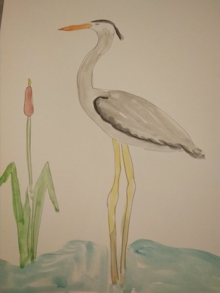 Цапля поделка из бумаги