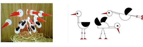 Аппликация Аист