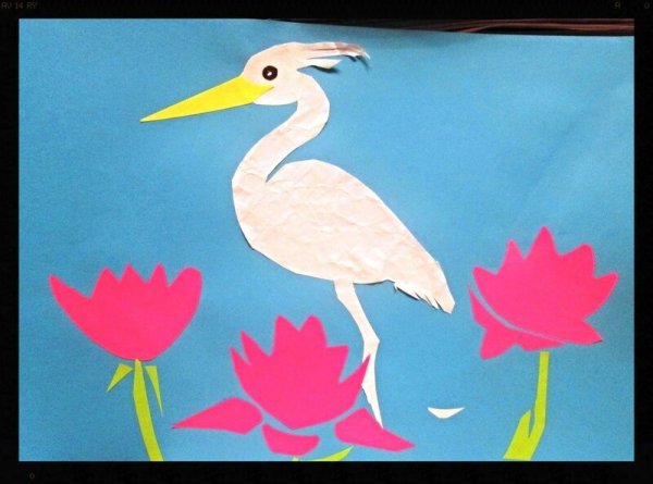 Стилизованная птица аппликация