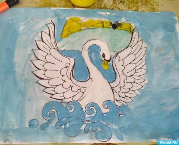 Аппликация Царевна лебедь