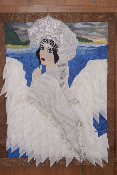 Лоскутные панно про царевну лебедь