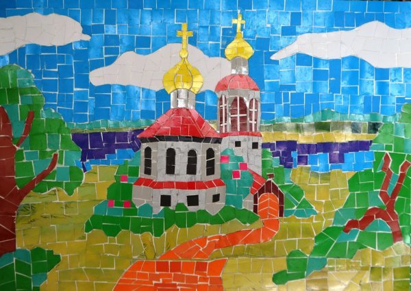 Мозаика из цветной бумаги