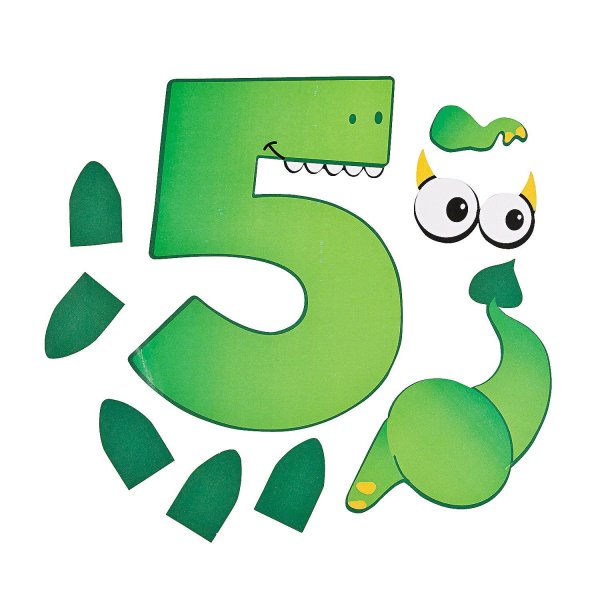 Цифра 5 динозавр