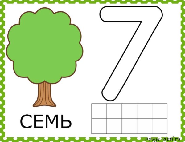 Шаблоны для изучения цифр