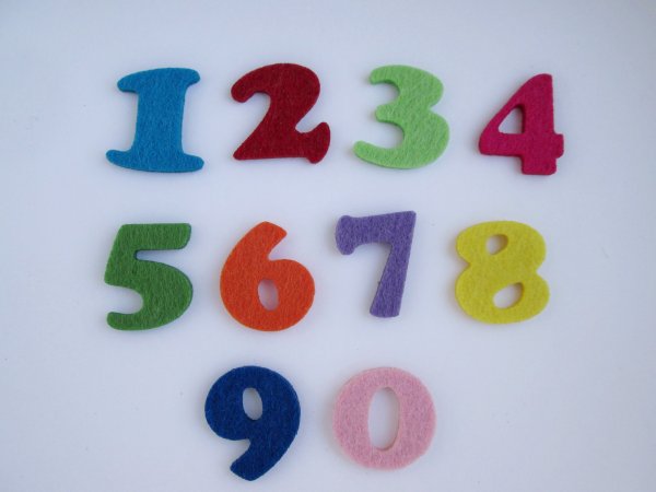Шаблоны цифр для фетра