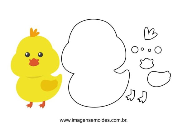 Цыпленок шаблон для аппликации