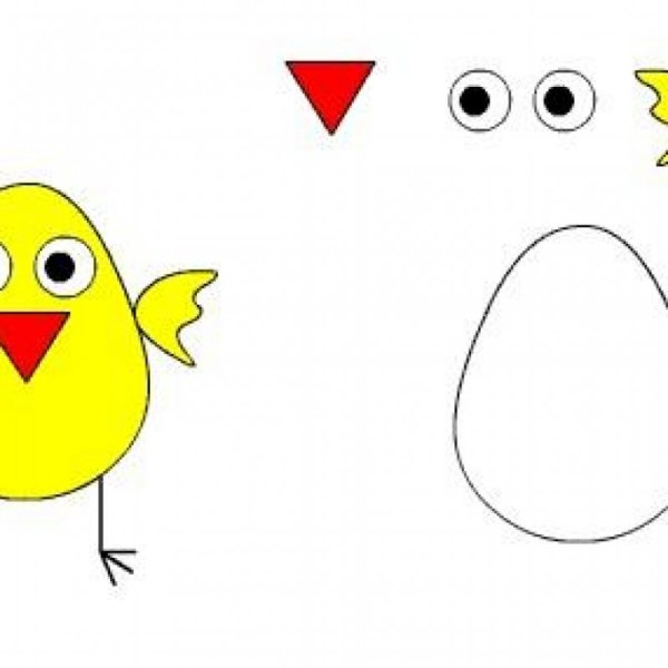 Аппликация цыпленок