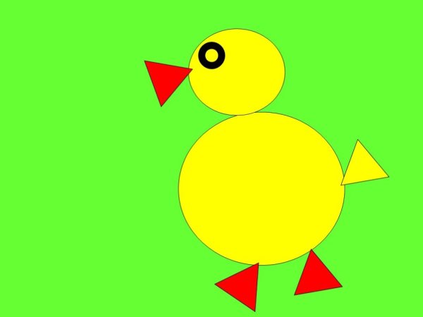 Аппликация из геометрических фигу