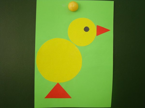 Аппликация цыпленок