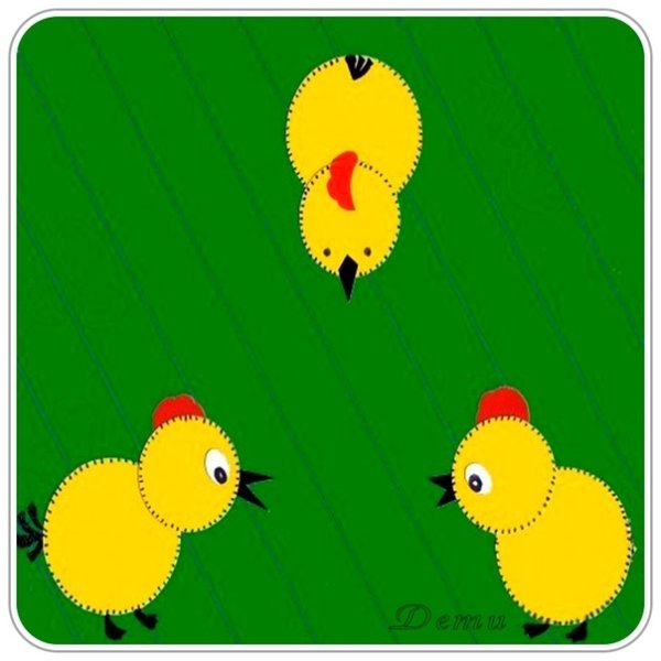 Сюжетная аппликация из геометрических фигур