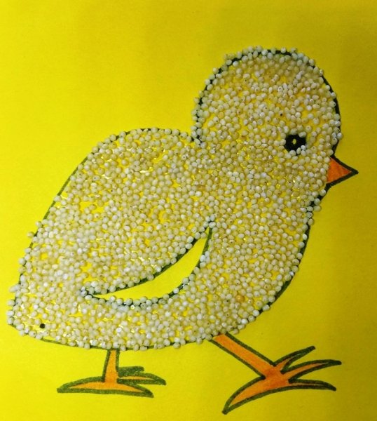 Аппликация крупами