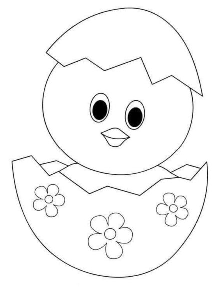 Трафарет цыпленка для аппликации