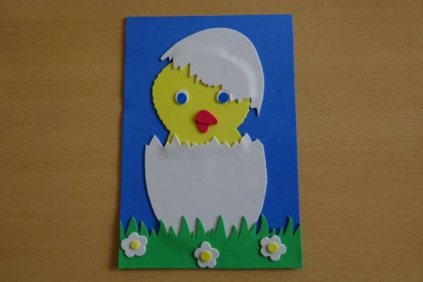 Аппликация цыпленок в скорлупе