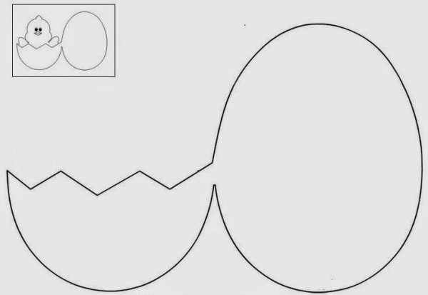 Поделка цыпленок в яйце из бумаги