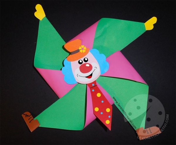 Клоун поделка из бумаги
