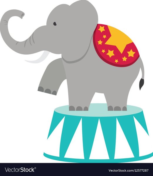 Цирковые животные на прозрачном фоне