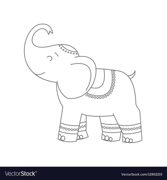 Слоненок жонглер раскраска