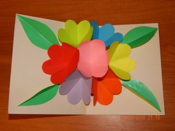 Аппликация цветы для мамы в подготовительной группе