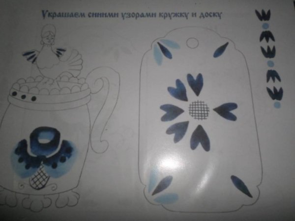 Рисование Гжель в старшей группе