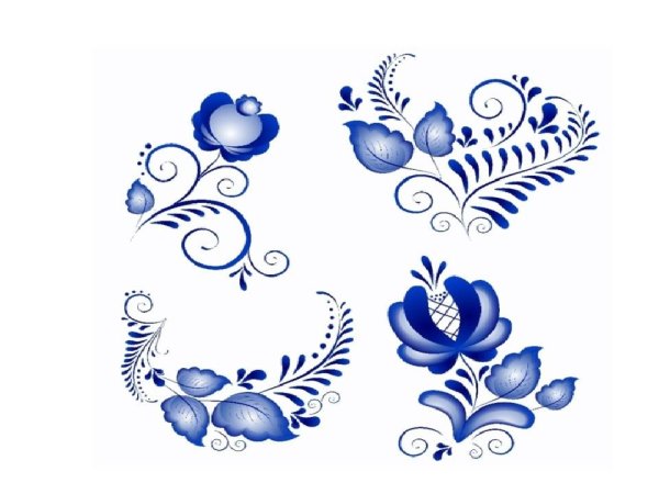 Гжель роспись элементы орнамента